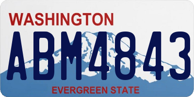 WA license plate ABM4843