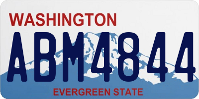WA license plate ABM4844