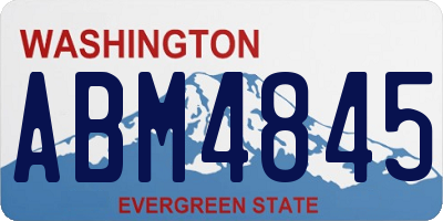 WA license plate ABM4845