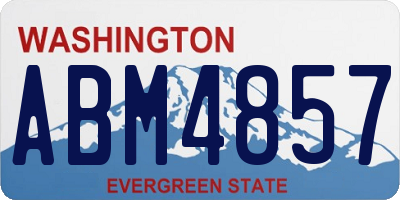 WA license plate ABM4857