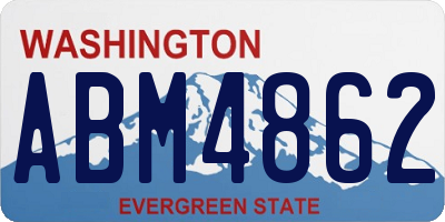 WA license plate ABM4862