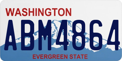 WA license plate ABM4864