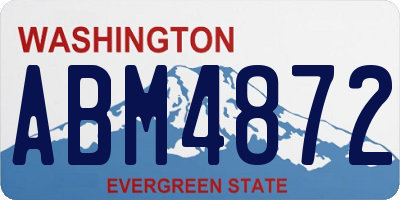 WA license plate ABM4872