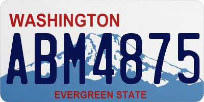 WA license plate ABM4875
