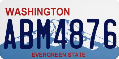 WA license plate ABM4876