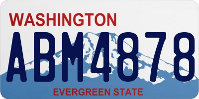 WA license plate ABM4878