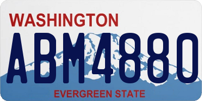WA license plate ABM4880