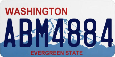 WA license plate ABM4884