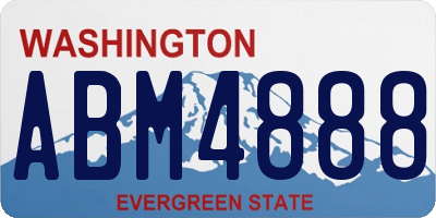 WA license plate ABM4888