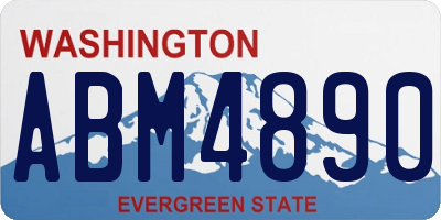 WA license plate ABM4890