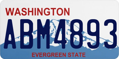 WA license plate ABM4893