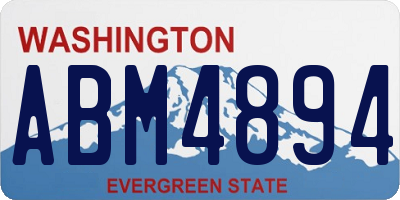 WA license plate ABM4894