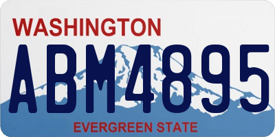 WA license plate ABM4895