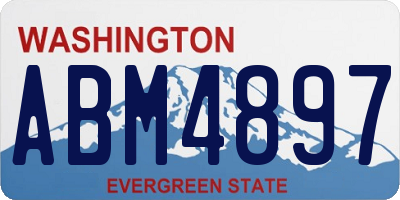 WA license plate ABM4897
