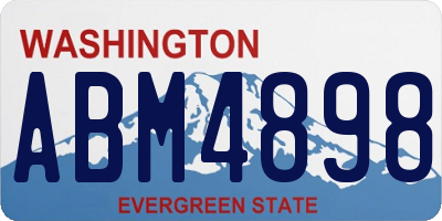 WA license plate ABM4898