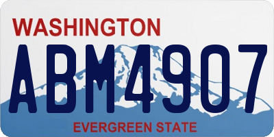 WA license plate ABM4907