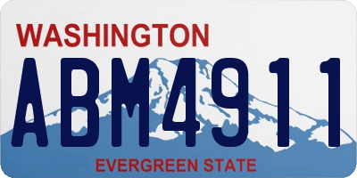WA license plate ABM4911