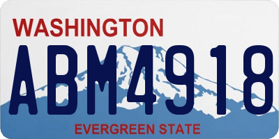 WA license plate ABM4918