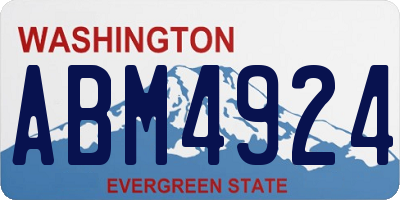 WA license plate ABM4924