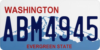 WA license plate ABM4945
