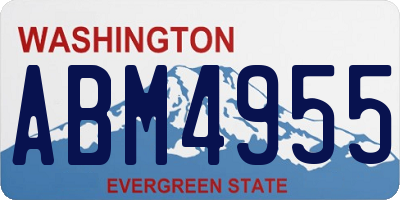 WA license plate ABM4955