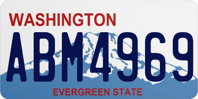WA license plate ABM4969