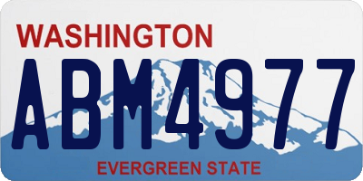 WA license plate ABM4977