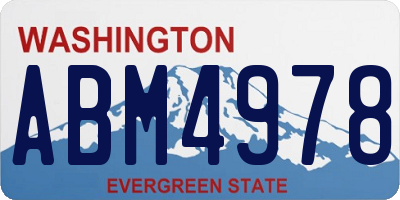 WA license plate ABM4978