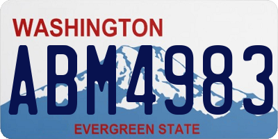 WA license plate ABM4983