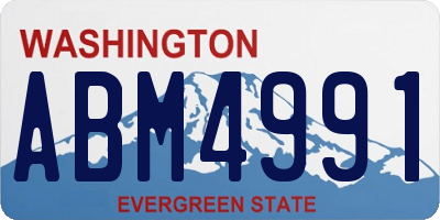 WA license plate ABM4991