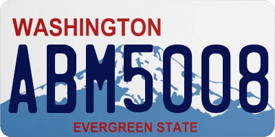 WA license plate ABM5008