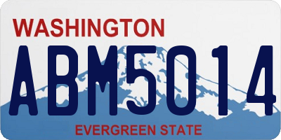 WA license plate ABM5014