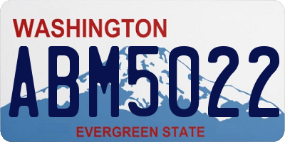 WA license plate ABM5022