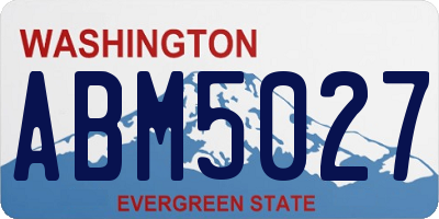 WA license plate ABM5027