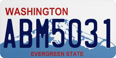WA license plate ABM5031