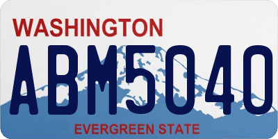 WA license plate ABM5040