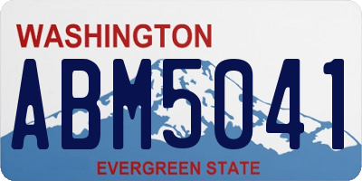 WA license plate ABM5041