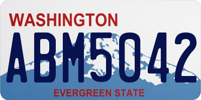 WA license plate ABM5042