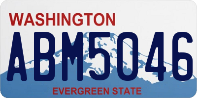 WA license plate ABM5046