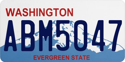 WA license plate ABM5047