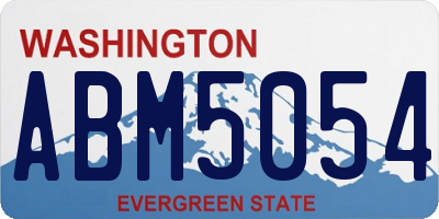 WA license plate ABM5054