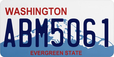 WA license plate ABM5061