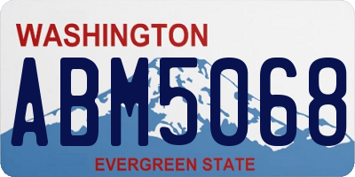 WA license plate ABM5068