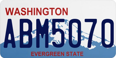 WA license plate ABM5070