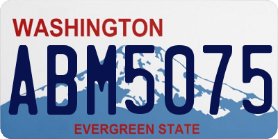 WA license plate ABM5075