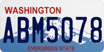 WA license plate ABM5078