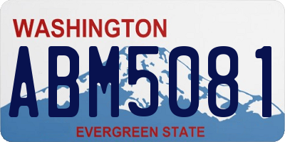 WA license plate ABM5081