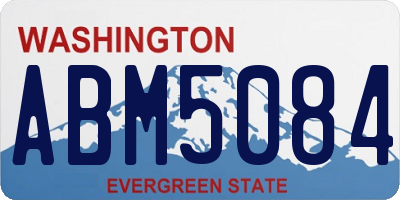 WA license plate ABM5084