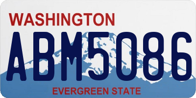 WA license plate ABM5086