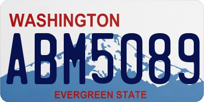 WA license plate ABM5089